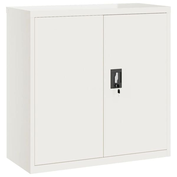 vidaXL File Cabinet White Powder-coated steel Medium File Cabinet