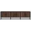 vidaXL TV Cabinet Brown Oak Engineered Wood, Metal Medium TV Cabinet