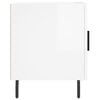 vidaXL Bedside Cabinet Set of 2 High gloss white