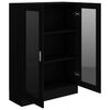 vidaXL Display Cabinet Black Engineered wood Standard Storage Cabinet