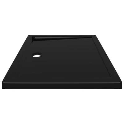 vidaXL Rectangular ABS Shower Base Tray Black 31.5"x39.4"