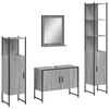 vidaXL Bathroom Cabinet Set Grey Sonoma