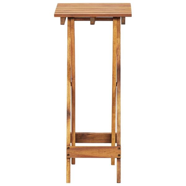 vidaXL Plant Stand Brown Solid Acacia Wood 11.8x11.8x26.4 in Foldable