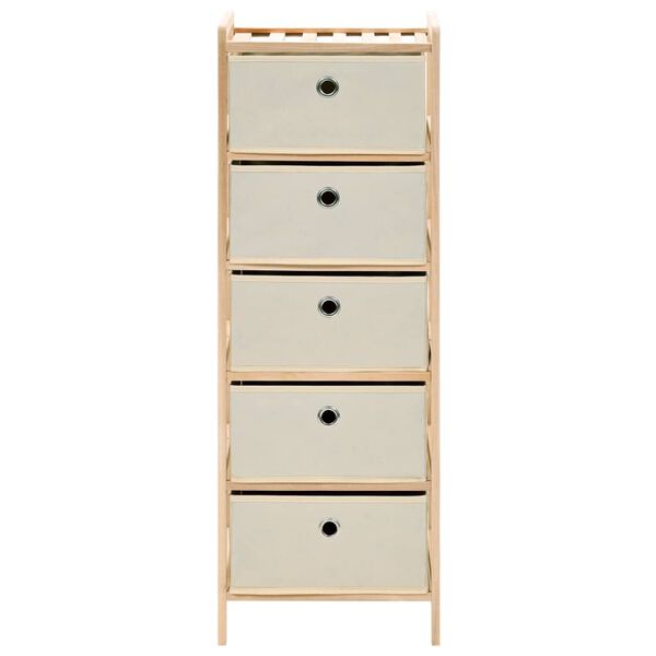vidaXL Storage Rack Beige, Cedar Cedar Wood, Polypropylene Medium