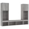 vidaXL 5 Piece TV Wall Units with LED Gray Sonoma Engineered Wood