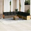 vidaXL Garden Sofa Set Grey PE rattan Large UV-resistant materials