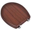 vidaXL Toilet Seats with Lids 2 pcs MDF Brown (2x140803)