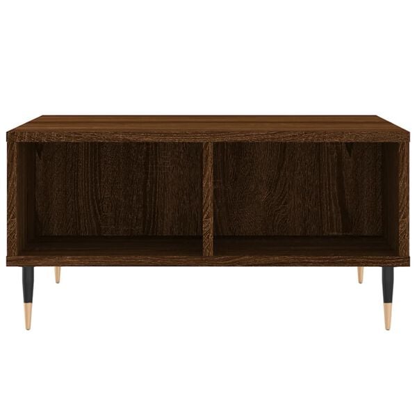vidaXL Coffee Table Brown Oak Engineered Wood, Iron