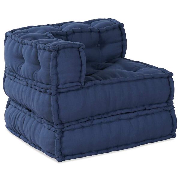 vidaXL Modular Sofa 2 pcs Indigo 55.12 x 27.56 x 22.05 in Fabric