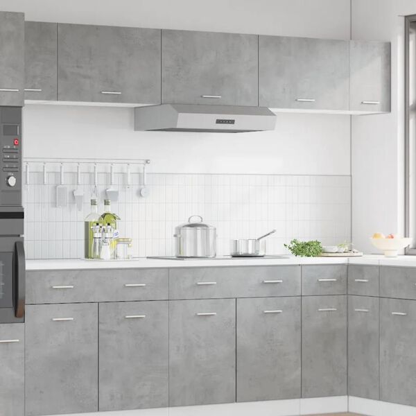vidaXL Hanging Cabinet Concrete grey Engineered wood Compact