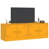 vidaXL TV Cabinet Set of 2 Mustard Yellow Cold-rolled steel Large