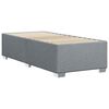 vidaXL Bed Frame Light grey 100% polyester, plywood, engineered wood