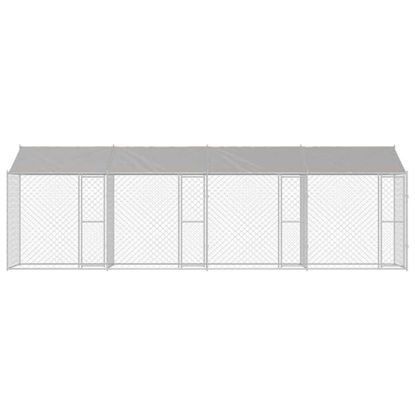 vidaXL Dog Cage Silver 800 x 200 x 256 cm Galvanised Steel