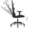 vidaXL Gaming Chair Black and Cream Fabric