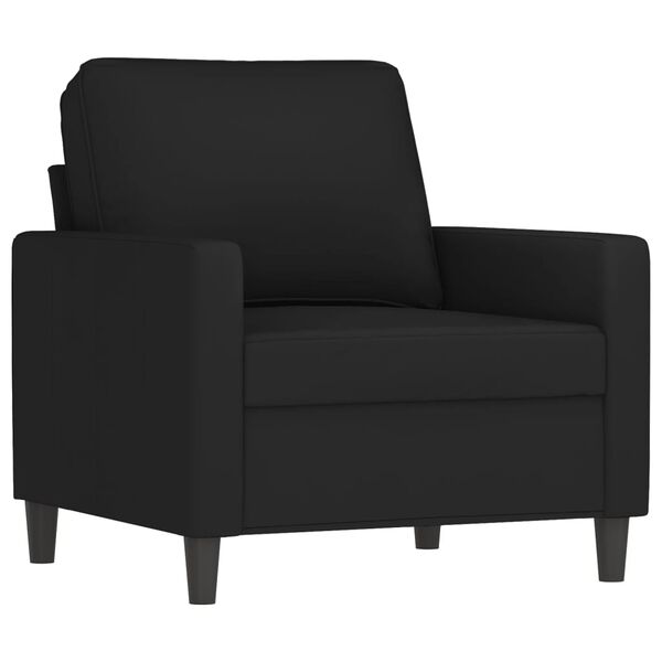 vidaXL Sofa Set Black Velvet (100% polyester), metal, textilene, plywood