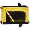 vidaXL Pet Bike Trailer Yellow and Black Oxford fabric, iron, PVC