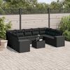 vidaXL Garden Sofa Set Black