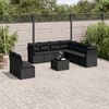 vidaXL Garden Sofa Set Black