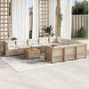 vidaXL Garden Sofa Set Beige, Cream White