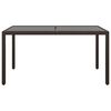 vidaXL Garden Dining Set Brown Poly rattan 59.1 in table Seats Many