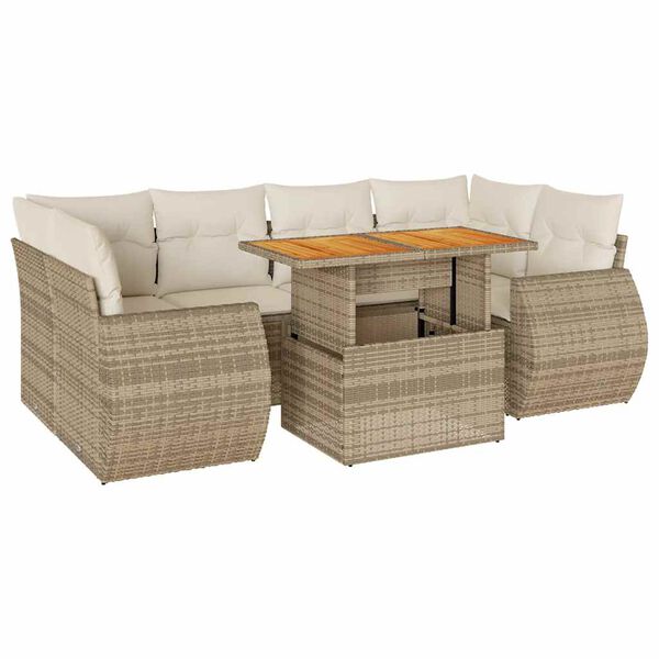 vidaXL Garden Sofa Set Beige