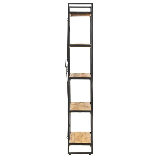 vidaXL Bookcase Natural mango wood and black steel