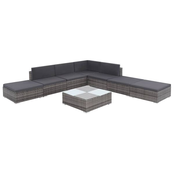 vidaXL Sofa Set Grey and Dark Grey