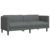 vidaXL Sofa Set Dark Gray Fabric (100% polyester), plywood, solid wood