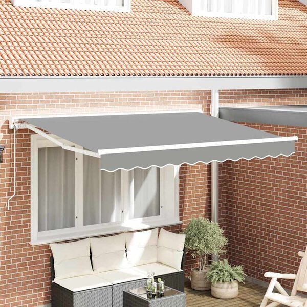 vidaXL Awning Frame Retractable White 118.1" x 78.7
