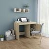 vidaXL Desk Sonoma Oak Engineered Wood 39.4 in x 19.7 in x 29.9 in