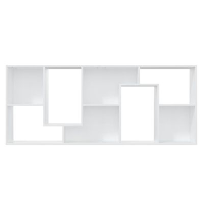 vidaXL Book Cabinet White 26.4"x9.4"x63.4" Engineered Wood