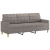 vidaXL Sofa Set Taupe Polyester 2-seater Sofa Set Rectangular Modern