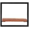 vidaXL Wall Shelf Set of 2 Brown, Black Solid Acacia wood, Steel Medium