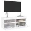 vidaXL TV Wall Cabinet White Engineered wood Medium TV Wall Cabinet