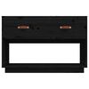 vidaXL TV Cabinet Black Solid Pine Wood 35.4 in x 15.7 in x 23.6 in