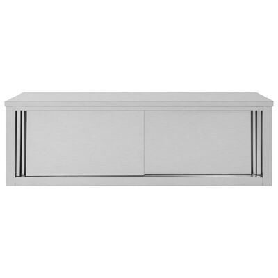 vidaXL Kitchen Wall Cabinet with Sliding Doors 59.1"x15.7"x19.7 ...