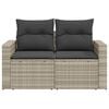 vidaXL Garden Sofa Light Grey, Dark Grey