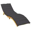 vidaXL Sun Lounger Cushion Black Oxford fabric (100% polyester)