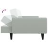 vidaXL Sofa Bed Light Grey Velvet (100% polyester), wood, plastic 2-Seater