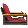 vidaXL Patio Swing Bench Brown, Red