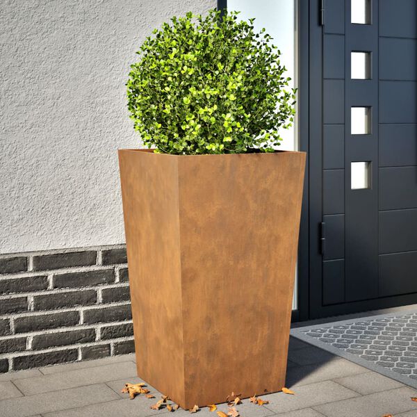 vidaXL Garden Planter Set of 2 Brown Weathering steel
