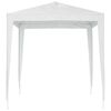 vidaXL Party Tent White Polyethylene, Iron 2x2 ft