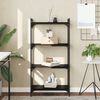 vidaXL Bookcase Black Engineered wood Medium Adjustable Feet Bookcase