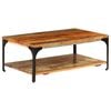 vidaXL Coffee Table Multicolour Solid reclaimed wood and powder-coated steel