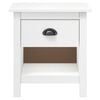 vidaXL Bedside Cabinet Set of 2 White Solid pine wood Compact