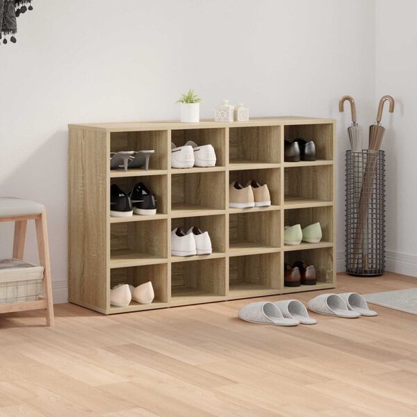 vidaXL Shoe Cabinet with Shelf Sonoma Oak 40.55 x 11.81 x 26.38 in