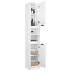 vidaXL Bathroom Cabinet High Gloss White 12.6"x13.4"x74.2" Engineered Wood