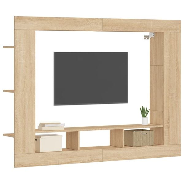 vidaXL TV Cabinet Sonoma Oak Engineered Wood Large TV Cabinet