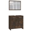 vidaXL Bathroom Furniture Set Smoked Oak Engineered Wood