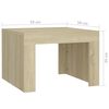 vidaXL Coffee Table Sonoma oak Engineered wood Small Durable